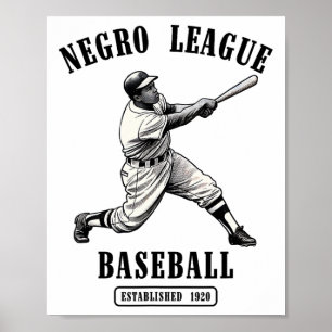 Affiche Ligue vintage des Noirs Bysebyll Mois de l'histoir