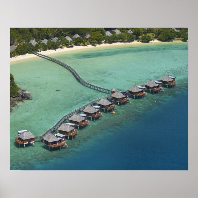 Affiche Likuliku Lagoon Resort, île de Malolo, Fidji (Devant)