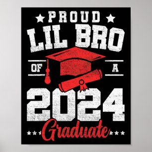 Affiche Lil Bro D'Un Cl De 2024 Diplômés De Troisième Cycl
