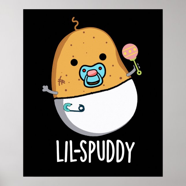 Affiche Lil-spuddy Funny Potato Pun Dark BG (Devant)