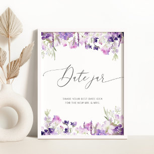 Affiche Lilac fleur sauvage date les idées de nuit. Date j