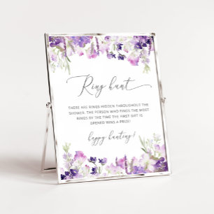 Affiche Lilac lavande bague chasse nuptiale douche jeu