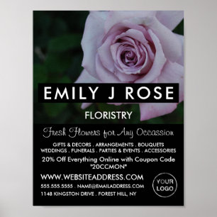 Affiche Lilac Rose, Floriste, Floriste Publicité