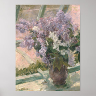 Affiche Lilacs dans la fenêtre par Mary Cassatt Peintre am