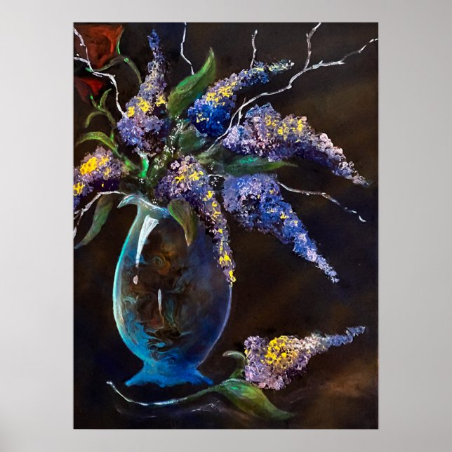 Affiche Lilacs dans l'impression Vase Abstraite (Devant)