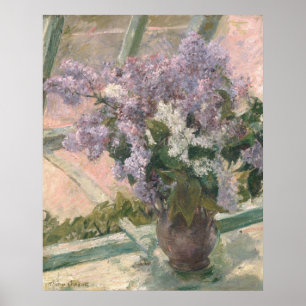 Affiche Lilacs in Window by Mary Cassatt American Painter