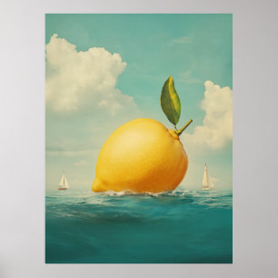 Affiche L'île aux citrons dans les eaux de rêve