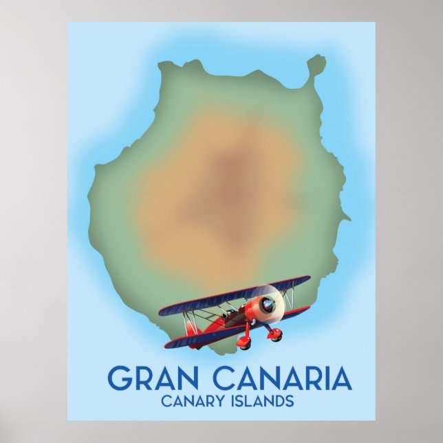 Affiche L'île canarienne de Grande Canarie, l'art de l'aff (Devant)