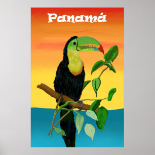 Affiche L'île colorée Sunrise Toucan Du Panama