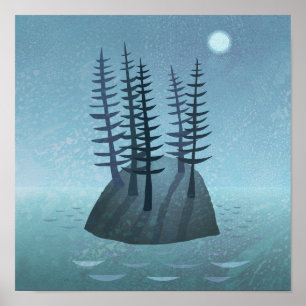 Affiche L'île dans l'art océanique