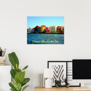 Affiche L'île de Curacao dans l'affiche du soleil