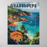 L'île de l'aquarelle de la Guadeloupe Serene