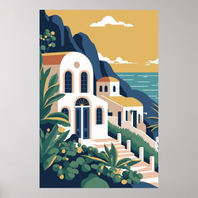Affiche L'île de Santorin (Devant)