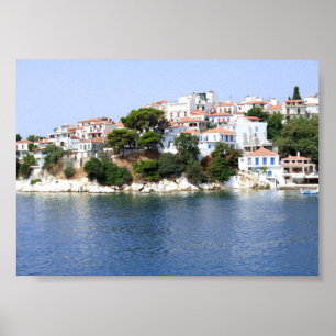 Affiche L'île de Skiathos, Grèce