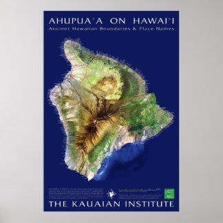 Affiche L'île d'Hawaii Ahupuaa