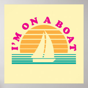 Affiche L'Île Lonely En Bateau