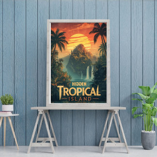 Affiche L'Île Perdue – Paradis Tropical Fantastique