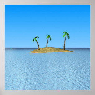 Affiche L'île tropicale