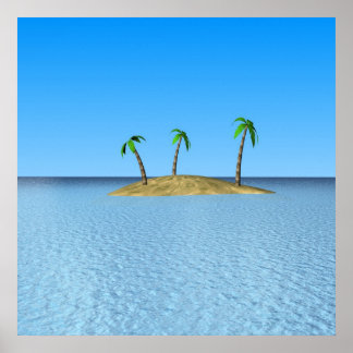 Affiche L'île tropicale