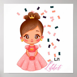 Affiche Lilibet Nommé Peach Princess Dons pour filles