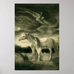 Affiche Lilith avec cheval blanc