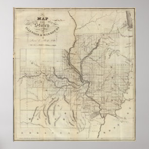 Affiche L'Illinois et le Missouri 2