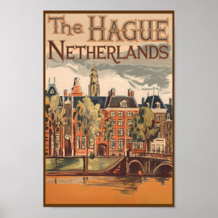 Affiche L'illustration de La Haye Pays-Bas