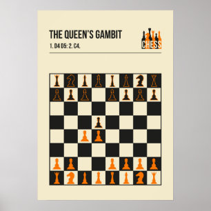 Affiche L'Illustration du Queens Gambit Vintage