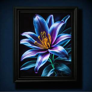 Affiche Lily bleue