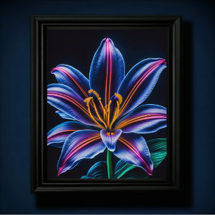 Affiche Lily bleue III
