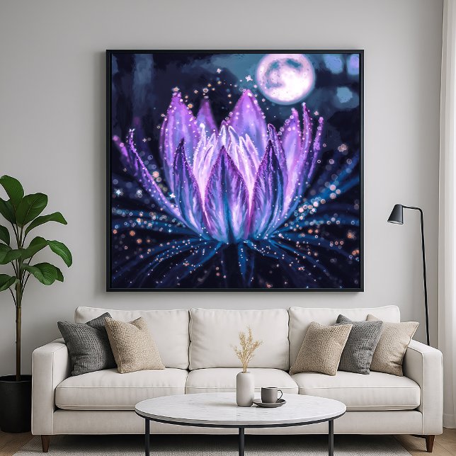 Affiche Lily Night Glow - Style Peintre Vibrant (Créateur téléchargé)