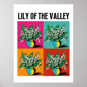Affiche Lily of the Valley May Mois de naissance Flower Po