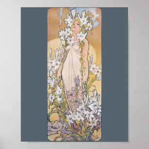 Affiche Lily (Quatre Fleurs), Alphonse Mucha