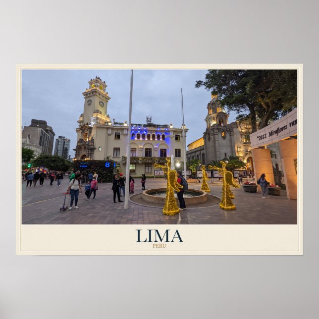 Affiche Lima après le coucher du soleil (Devant)
