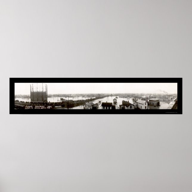 Affiche Lima OH Flood District Photo 1913 (Devant)