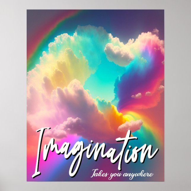 Affiche L'imagination peut vous emmener n'importe où (Devant)