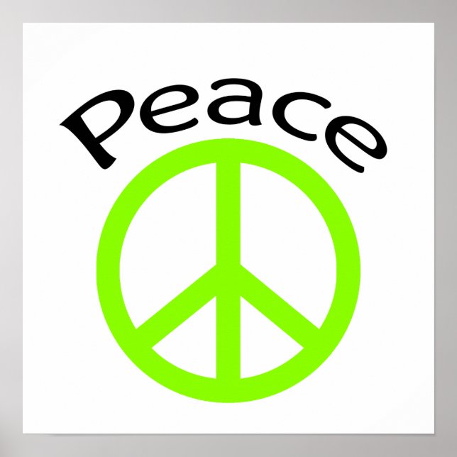 Affiche Lime Green Peace & Word (Devant)