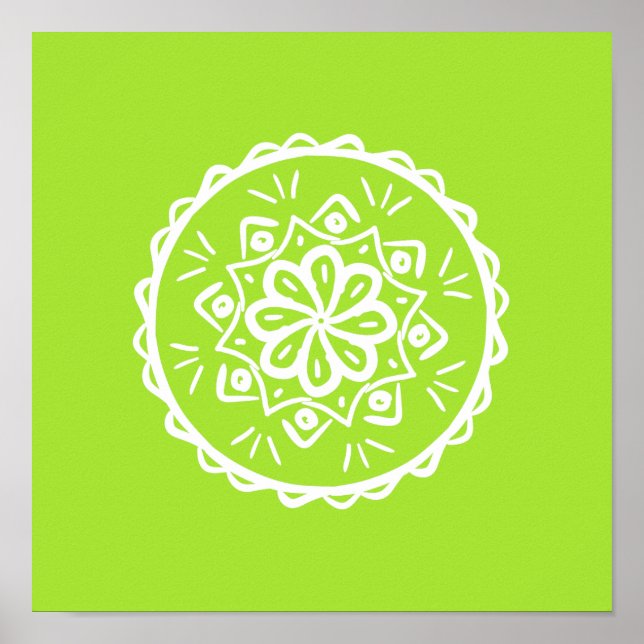 Affiche Lime Mandala (Devant)