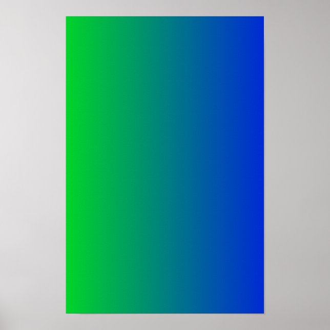 Affiche Lime to Blue Gradient (Devant)