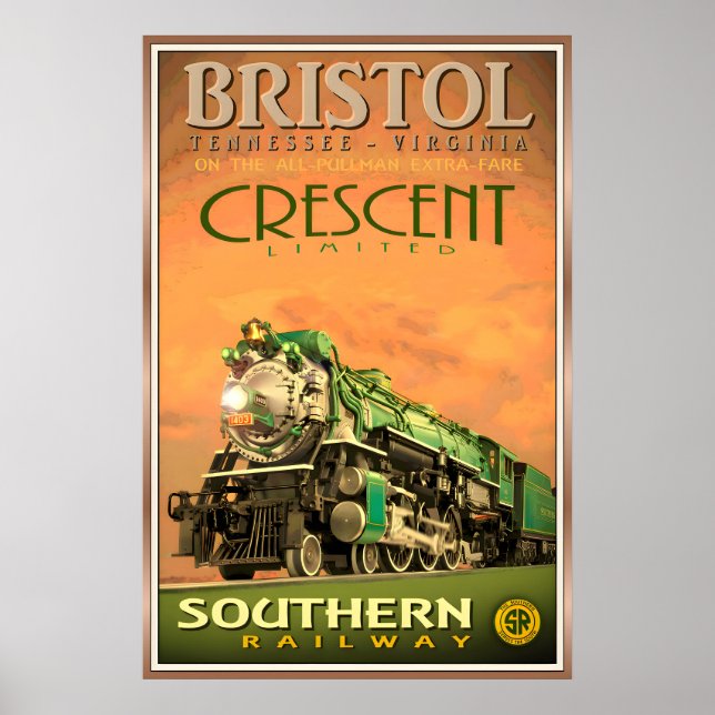 Affiche limitée BRISTOL Tennessee Virginia Crescen (Devant)