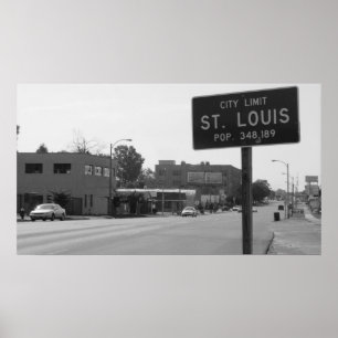 Affiche Limites de ville de St Louis sur la route