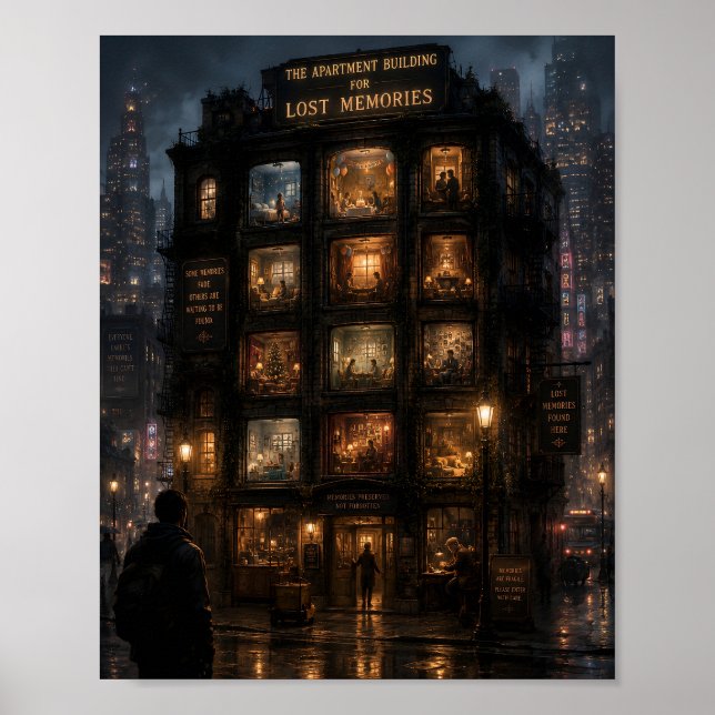 Affiche L'immeuble d'appartements pour les souvenirs perdu (Devant)