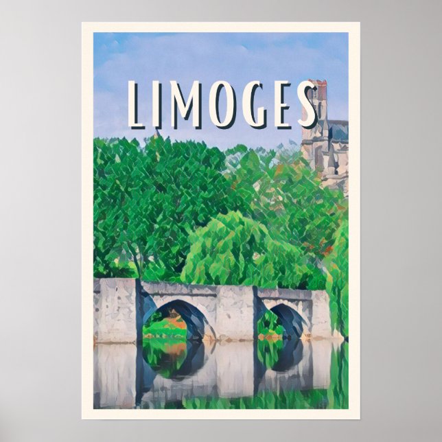 Affiche Limoges Photo Vintage  (Devant)