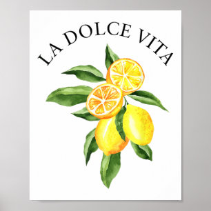 Affiche Limoncello La Dolce Vita Citron italien