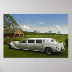 Affiche limousine légère dans le pré