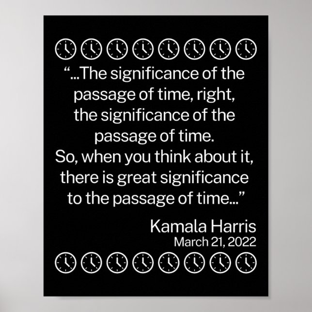 Affiche L'Importance De La Page Du Temps Drôle Kamala (Devant)