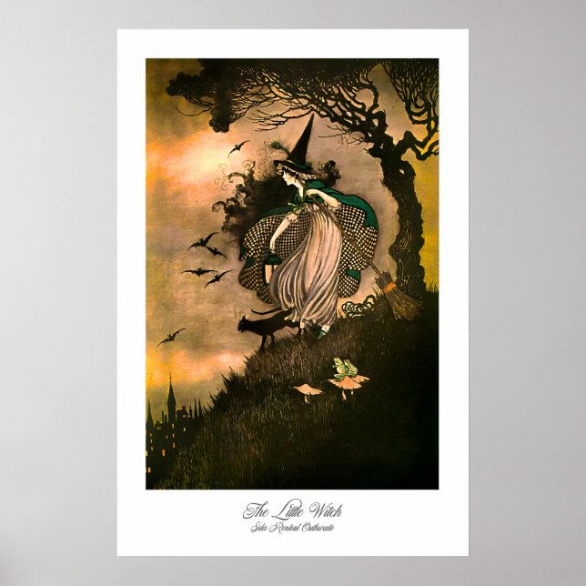 Affiche L'impression d'art de la petite sorcière par Ida O (Devant)