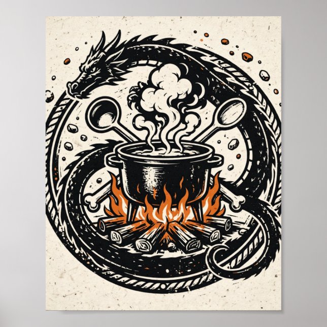 Affiche L'impression de la cuisinière et du dragon — Pulp  (Devant)
