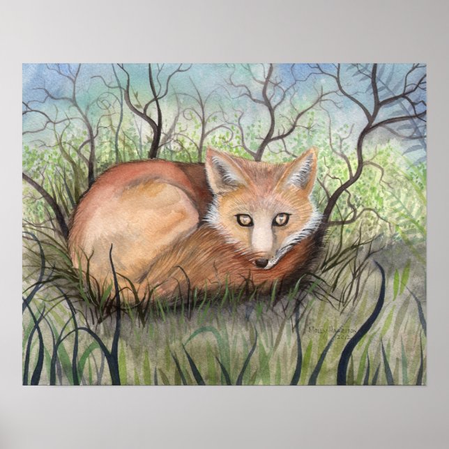 Affiche L'Impression du Renard Rouge (Devant)