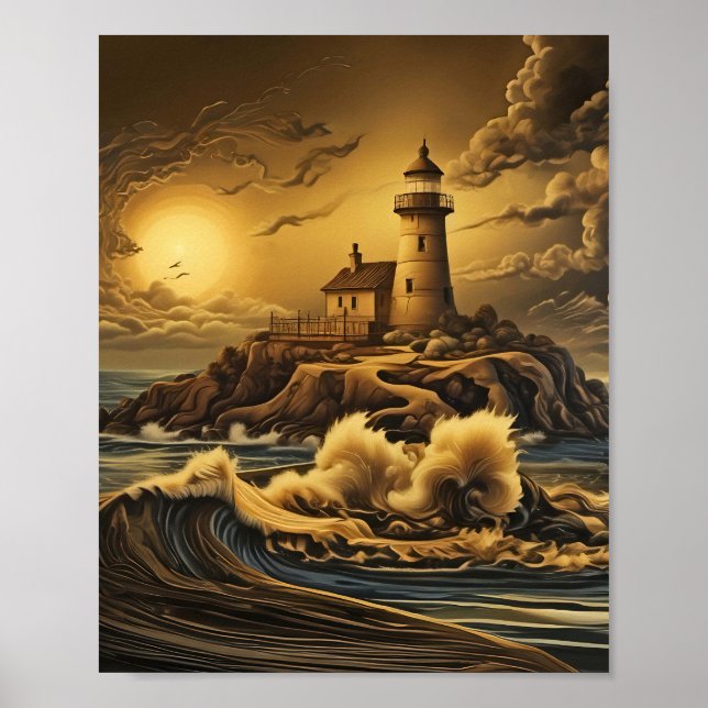 Affiche L'impression phare, papier d'affiche de valeur (Ma (Devant)